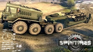 Spin Tires Dev Demo July 2013  D 535 Transporting a Tank on the ChMZAP Trailer [upl. by Adelia96]