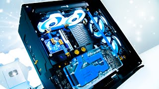 CLEAN Custom Water Cooled ITX Gaming PC Build  SC Wraith ITX [upl. by Lavery]