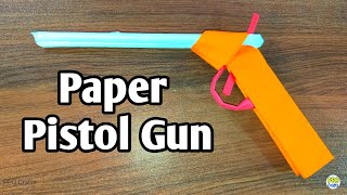 Origami gun  How to make a paper gun without glue  Paper Origami gun  Origami amp paper craft [upl. by Akienaj]