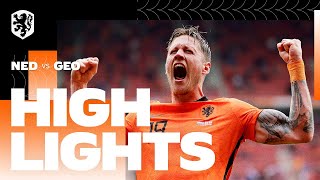 Highlights Nederland  Georgië 662021 [upl. by Benia182]