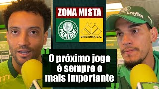 VEJA O QUE GOMEZ E FELIPE ANDERSON FALARAM NA ZONA MISTA APÓS PALMEIRAS 5 X 0 CRICIÚMA [upl. by Mallen]