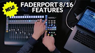 New FaderPort 8 and FaderPort 16 Features including Channel Gain Cue Mix and Plugin Controls [upl. by Nohtanoj]