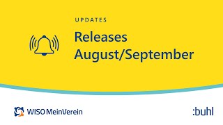 Aktuelle Releases in WISO MeinVerein Web Updates aus AugustSeptember [upl. by Brennen]