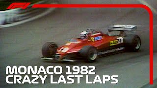 Crazy Final Three Laps in Monaco  1982 Monaco Grand Prix [upl. by Aihsit]