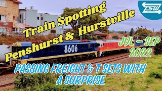 Passing freight trains Penshurst amp Hurstville 86 class surprise ASMR trainspotting [upl. by Shenan]