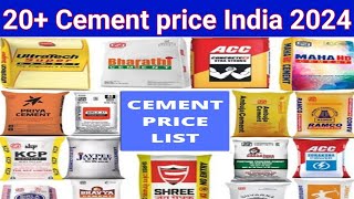 Today all Cement Rate 2024  Cement price 2024  Top Cement in India  सीमेंट का रेट क्या है  home [upl. by Jocko656]