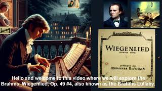 BRAHMS Johannes Wiegenlied Op 49 No 4 in F Major bass clef and piano [upl. by Novrej569]