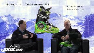 2015 Nordica Transfire R1 Mens Ski Boot Overview by SKISCOM [upl. by Waddington]