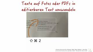 OCR Texterkennung Mac Privatunterricht Ulrike John [upl. by Neram580]