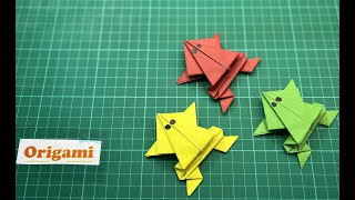 Origami Paper Frog  How to make frog paper [upl. by Gillett]