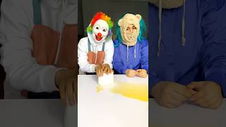 Bear makes Clown Clean Spilled Juice 🧃😱⁉️ shorts funny comedy ytshorts tiktok viral food [upl. by Anele]