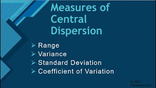 Measures of Central Dispersion [upl. by Euqinehs]