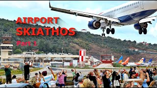 International airport Skiathos  best place for extreme plane spotting Planes blow people away [upl. by Claudine]