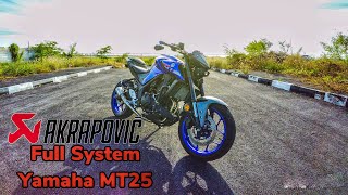 Flyby Yamaha MT25 akrapovic sound Malaysia [upl. by Penoyer]