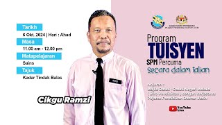 Sains SPM  KADAR TINDAK BALAS [upl. by Edorej]