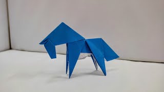 How To Make A Paper Origami Horse Step By Step [upl. by Atinuj289]