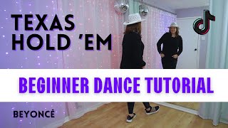 🤠 quotTEXAS HOLD EMquot Dance  Beyoncé  TikTok BEGINNER DANCE TUTORIAL Backview amp StepbyStep 🤠 [upl. by Rudwik]