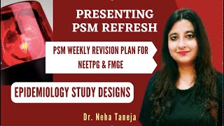 PSM Weekly Revision PlanEpidemiology Study Designs fmge neetpg fmgeexaminicet [upl. by Jermyn]