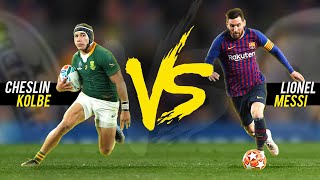 Cheslin Kolbe vs Lionel Messi  RUGBY vs FOOTBALL  HD [upl. by Leoj288]