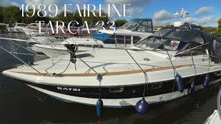 1989 Fairline Targa 33  SOLD [upl. by Enitsuj]