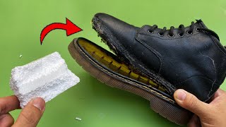 The Veteran Shoemaker Shared This Secret Take The Styrofoam and Fix All The Shoes [upl. by Aissirac]