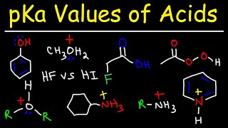 pKa Values of Acids  Organic Chemistry [upl. by Eadahs]