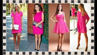 VESTIDOS DE GALA Y CASUAL COLOR ROSA DE MODA 2018 [upl. by Strepphon]