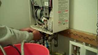 Cleaning a Rinnai Hot Water Heater Part  1 [upl. by Novelia]