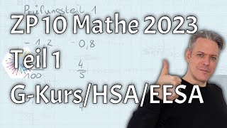 ZP 10 2023 Mathe Teil 1 ohne Hilfsmittel für HSA EESA GKurs erklärt [upl. by Ahseret15]