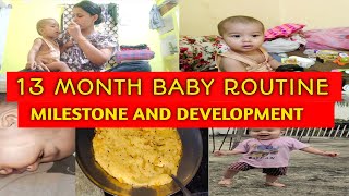 13 Month old baby routine  13 Month old baby with housegrowth and developmentfoodActivities [upl. by Garda199]