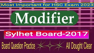 Modifier Sylhet Board 2017  HSC English Modifier Board Question Practice [upl. by Daub]