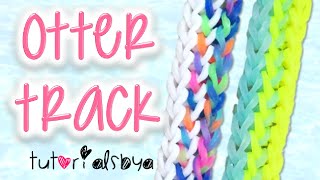 NEW Otter Track Rainbow Loom Bracelet Tutorial  How To [upl. by Nakre]