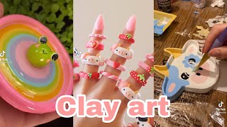 Clay compilation 🌴🌕💐💫🪐Tube tok [upl. by Lasala279]