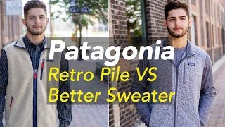 Patagonia Retro Pile Better Sweater Fleece Jacket Vest Comparison Grey [upl. by Nodnrb]