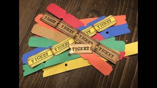 DIY Tickets  No tools Super Inexpensive [upl. by Kirven13]