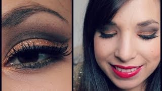 ❤ Maquillage de Fêtes  Cut Crease amp Doré [upl. by Annerahs]