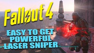 FALLOUT 4 How to Make a POWERFUL Laser Sniper Rifle Old Faithful Sniper [upl. by Brooking]