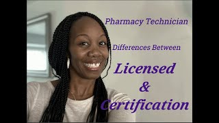 ELTC Pharmacy Technician Differences Between Certification amp Licensure [upl. by Caniff]