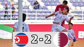 North Korea vs Qatar 22 Highlights  AFC World Cup Qualification 2024 efootball [upl. by Gault]