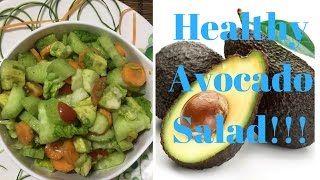 SALADS Simple AVOCADO SALAD with Cucumber and Tomato and lettuce  simple method [upl. by Peck]