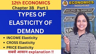 TYPES OF ELASTICITY of DEMAND  12th Economics Chapter 3B ELASTICITY of DEMAND  Pooja Kela [upl. by Nolasba735]