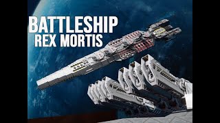 Rex Mortis Battleship Railgun Turrets   Space Engineers [upl. by Aileduab]