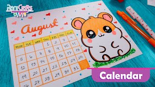 DIY  AUGUST Calendar  Bullet journal decoration organization ideas [upl. by Keever]