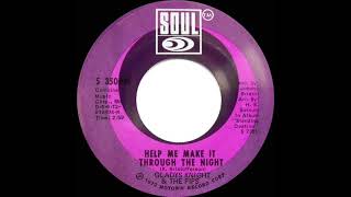 1972 HITS ARCHIVE Help Me Make It Through The Night  Gladys Knight amp the Pips stereo 45324 [upl. by Einnij]