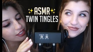 ASMR TWIN Unintelligible Whispers Mouth Sounds amp Ear Play  Tingle Overload 🤯✨ [upl. by Nassah]