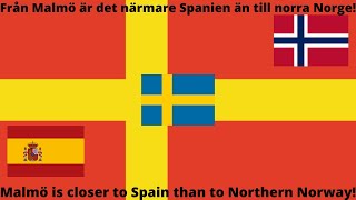 Från Malmö är det närmare Spanien än till norra Norge VERSION 1 PÅ RIKSSKÅNSKA [upl. by Hanahsuar]