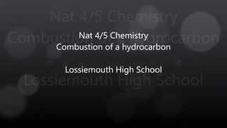 Nat 45 Chemistry  Burning a Hydrocarbon [upl. by Reeher]