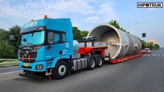 Hydraulic Platform Trailer with 150 Ton Vessel BridgeCHINA HIPOTRUK [upl. by Romelle]