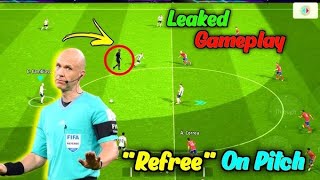 efootball 2025 Leaked Gameplay😍😍  Refree On The Pitch  Snow And Rainy Weather in Mobile Version [upl. by Hsirk]