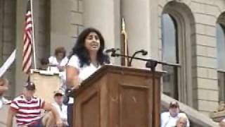 Fadwa Gillanders Pharm D  July 4th Tea Party Speech [upl. by Ynotna899]